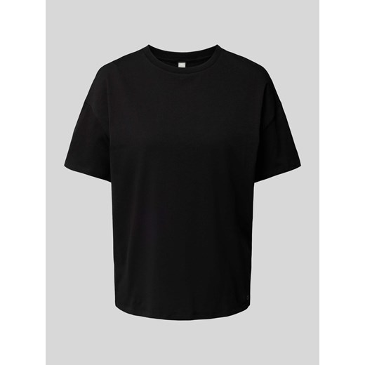 T-shirt z prążkowanym okrągłym dekoltem ze sklepu Peek&Cloppenburg  w kategorii Bluzki damskie - zdjęcie 172640905