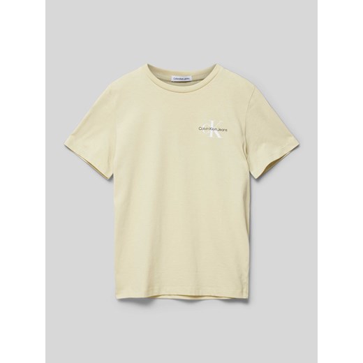 T-shirt z nadrukiem z logo ze sklepu Peek&Cloppenburg  w kategorii T-shirty chłopięce - zdjęcie 172641039