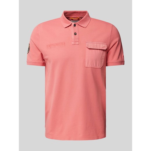 Koszulka polo z wyhaftowanym logo ze sklepu Peek&Cloppenburg  w kategorii T-shirty męskie - zdjęcie 172641108