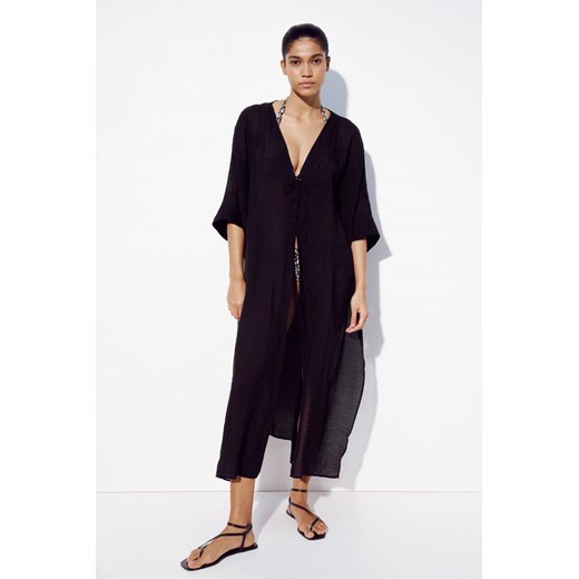H & M - Plażowa sukienka tunikowa - Czarny ze sklepu H&M w kategorii Odzież plażowa - zdjęcie 172641367