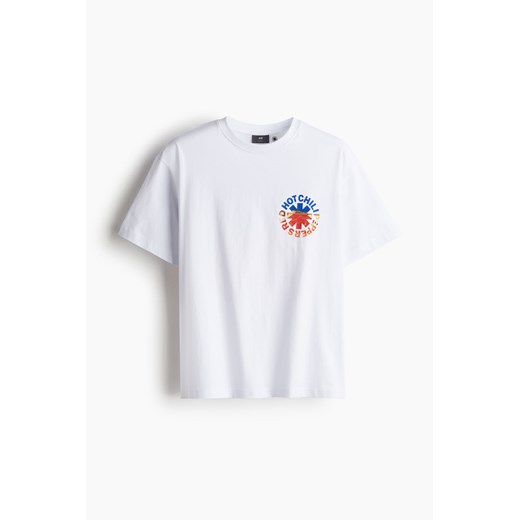 H & M - T-shirt Loose Fit - Biały ze sklepu H&M w kategorii Bluzki damskie - zdjęcie 172641389