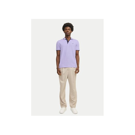 Jack&Jones Polo Jjepaulos 12136668 Fioletowy Slim Fit M MODIVO