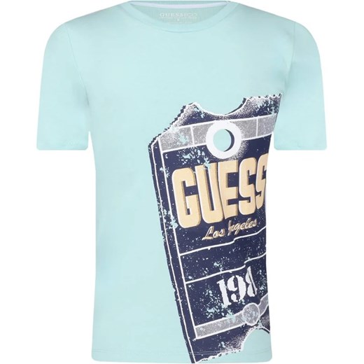 T-shirt chłopięce niebieski Guess 