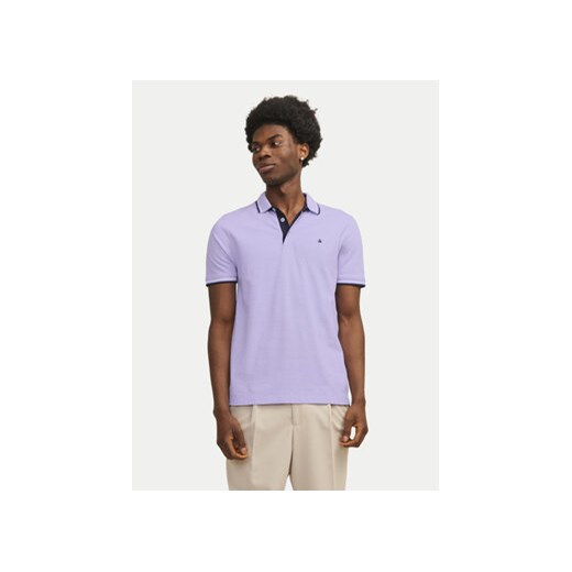 Jack&Jones Polo Jjepaulos 12136668 Fioletowy Slim Fit L MODIVO