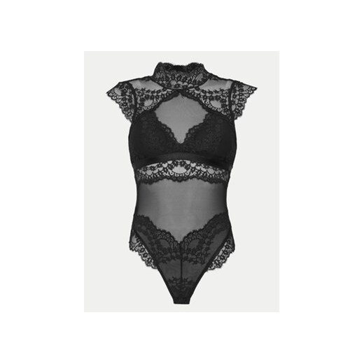 Hunkemöller body damskie czarne koronkowe