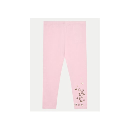Guess Legginsy K4GB03 J1313 Różowy Slim Fit ze sklepu MODIVO w kategorii Spodnie i półśpiochy - zdjęcie 172643958