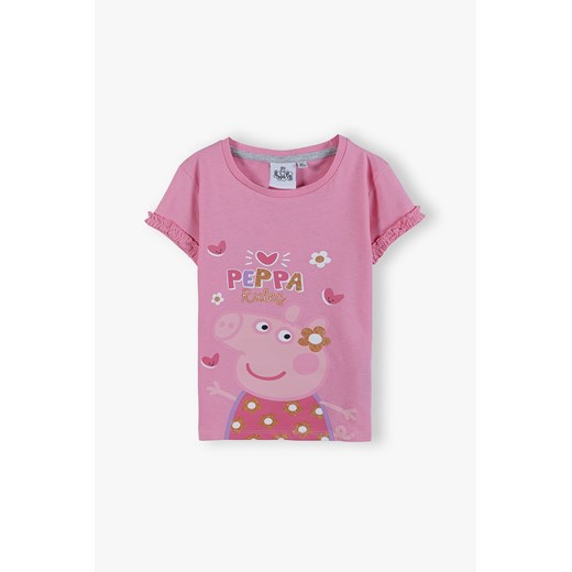 Bawełniana koszulka z krótkim rękawem, Peppa ze sklepu 5.10.15 w kategorii Bluzki dziewczęce - zdjęcie 172645158