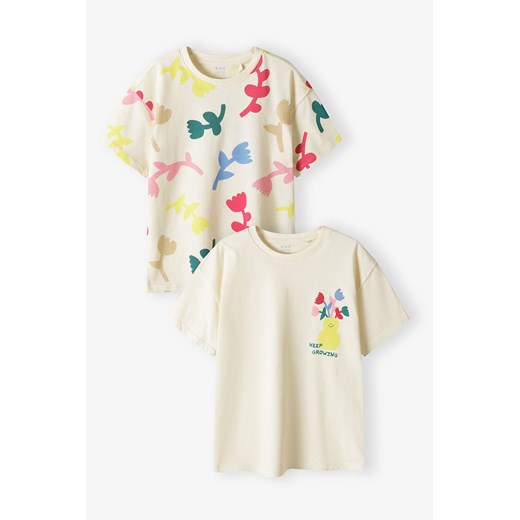 Kolorowe t-shirt dla dziewczynki - 2pak - Limited Edition ze sklepu 5.10.15 w kategorii Bluzki dziewczęce - zdjęcie 172645177