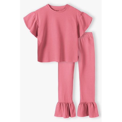 Komplet ubrań dla dziewczynki - t-shirt i spodnie - różowy - Limited Edition ze sklepu 5.10.15 w kategorii Komplety dziewczęce - zdjęcie 172645265