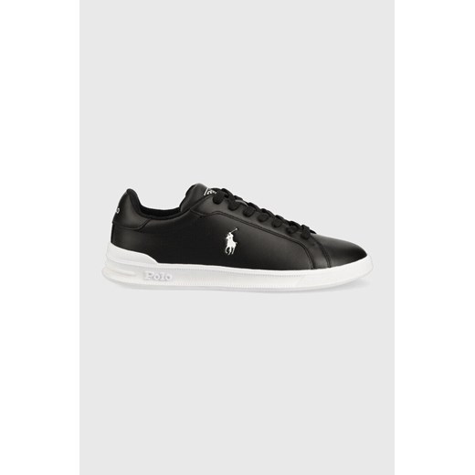 Polo Ralph Lauren sneakersy skórzane Hrt Ct II kolor czarny 809845109009 ze sklepu ANSWEAR.com w kategorii Trampki męskie - zdjęcie 172645799