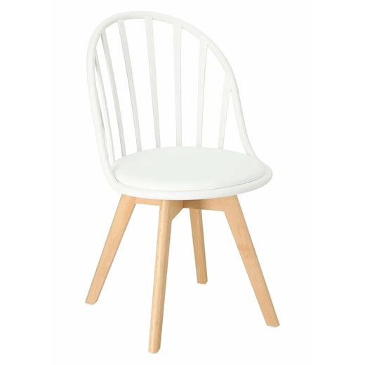 Białe krzesło patyczak - Malene 2X ze sklepu Edinos.pl w kategorii Krzesła - zdjęcie 172645875