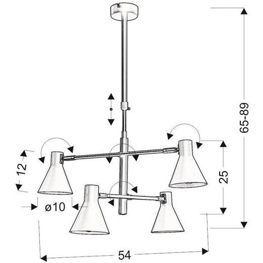 Czarna matowa lampa wisząca - K065-Nigras Lumes One Size Edinos.pl