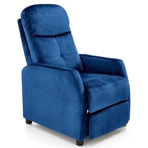 Granatowy rozkładany fotel wypoczynkowy - Amigos 3X ze sklepu Edinos.pl w kategorii Fotele - zdjęcie 172646085