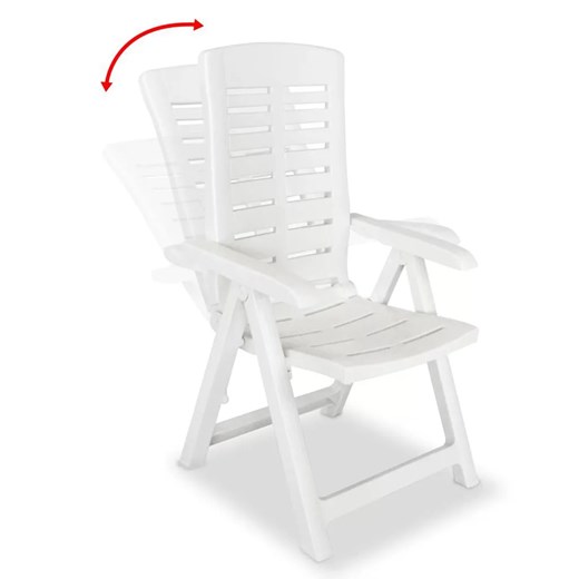 Zestaw białych krzeseł ogrodowych - Elexio 3Q Elior One Size Edinos.pl