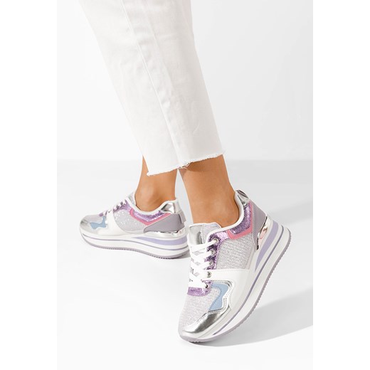 Fioletowe sneakersy na platformie Daisie ze sklepu Zapatos w kategorii Buty sportowe damskie - zdjęcie 172647976