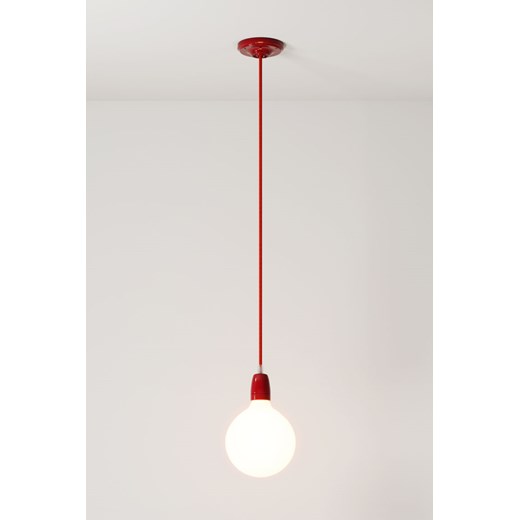 H & M - Lampa Wisząca Z Porcelany Z Żarówką - Czerwony ze sklepu H&M w kategorii Lampy wiszące - zdjęcie 172648096