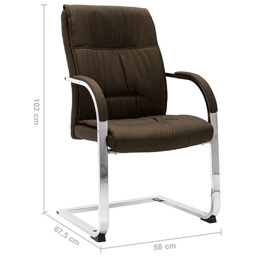 Brązowe tapicerowane krzesło konferencyjne - Lauris 3X Elior One Size Edinos.pl