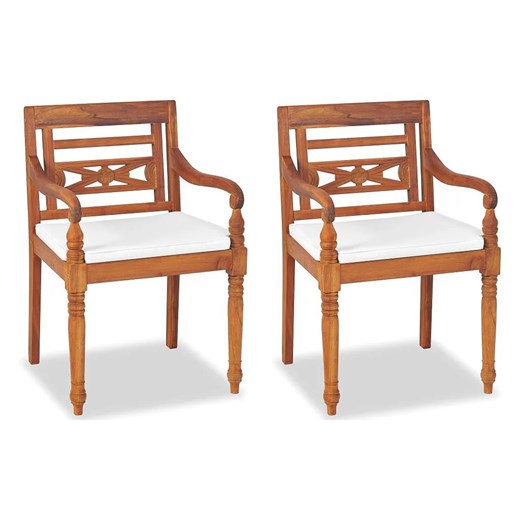 Zestaw drewnianych krzeseł ogrodowych - Kselia 2X ze sklepu Edinos.pl w kategorii Krzesła ogrodowe - zdjęcie 172650207