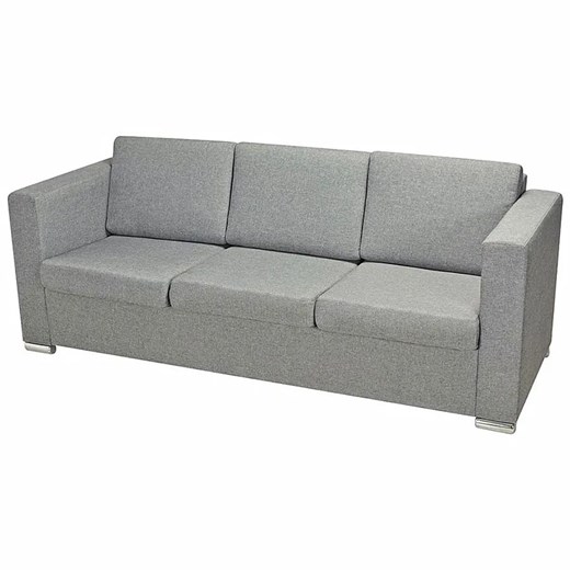 Trzyosobowa jasnoszara sofa loftowa - Sigala 3Q Elior One Size Edinos.pl