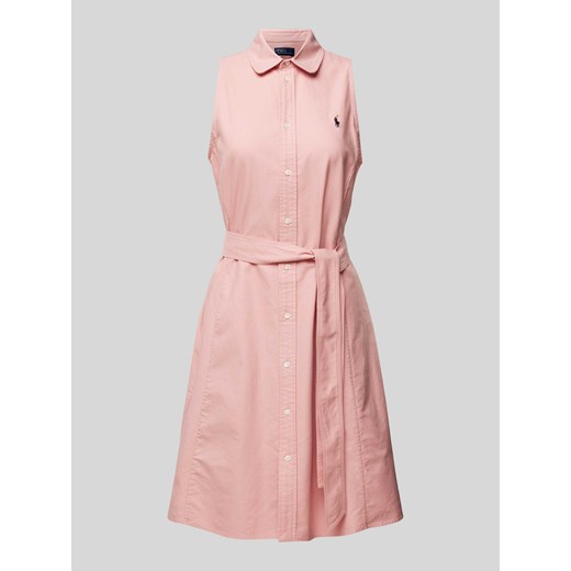 Różowa sukienka Polo Ralph Lauren bez rękawów mini 