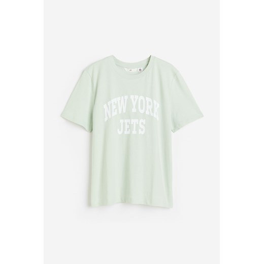 H & M - T-shirt z motywem - Zielony ze sklepu H&M w kategorii Bluzki damskie - zdjęcie 172651646