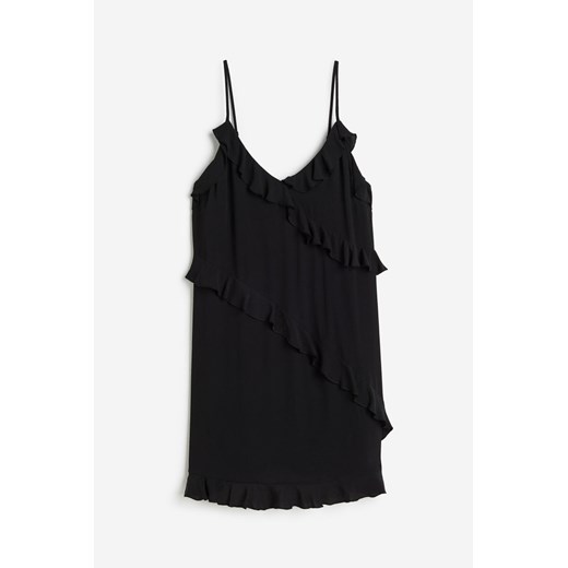 H & M - Krepowana sukienka z falbankami - Czarny ze sklepu H&M w kategorii Sukienki - zdjęcie 172651655