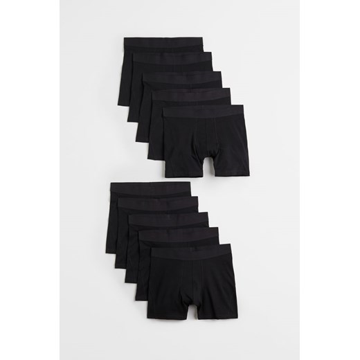 H & M - Bawełniane bokserki 10-pak - Czarny H & M XXL H&M