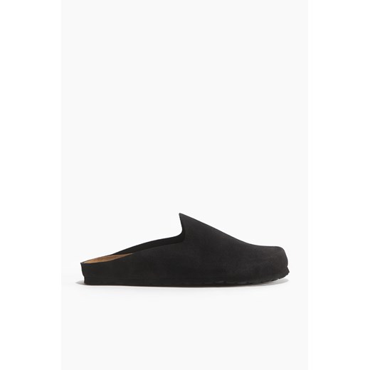 H & M - Zamszowe klapki - Czarny H & M 44 H&M