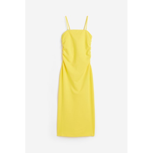 H & M - Sukienka bandeau - Żółty H & M XL H&M