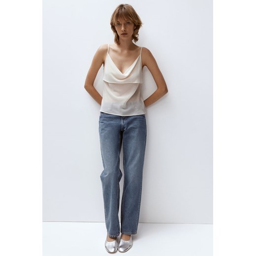 H & M - Straight Low Jeans - Niebieski ze sklepu H&M w kategorii Jeansy damskie - zdjęcie 172651757