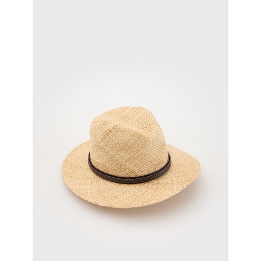 Reserved - Pleciony kapelusz panama - beżowy ze sklepu Reserved w kategorii Kapelusze męskie - zdjęcie 172652925