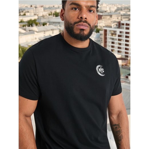 Sinsay - Koszulka z nadrukiem - czarny ze sklepu Sinsay w kategorii T-shirty męskie - zdjęcie 172653428