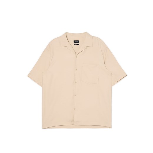 Cropp - Kremowa koszula z wiskozą - beżowy ze sklepu Cropp w kategorii Koszule męskie - zdjęcie 172654229