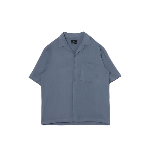 Cropp - Gładka koszula z wiskozą - surowy granatowy ze sklepu Cropp w kategorii Koszule męskie - zdjęcie 172654235