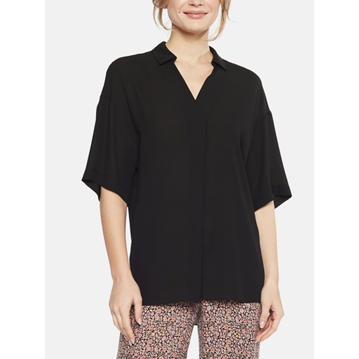 Luźna czarna bluzka damska z rękawem do łokcia L'AF Leja ze sklepu Eye For Fashion w kategorii Bluzki damskie - zdjęcie 172656138