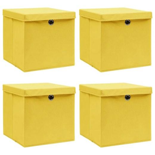 Żółty zestaw 4 pojemników składanych do przechowywania - Dazo 4X Elior One Size Edinos.pl okazyjna cena