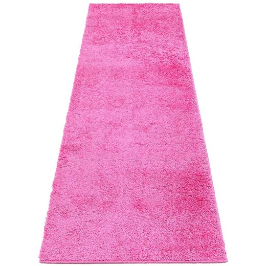 Różowy jednokolorowy chodnik shaggy - Jafos ze sklepu Edinos.pl w kategorii Dywany - zdjęcie 172661519