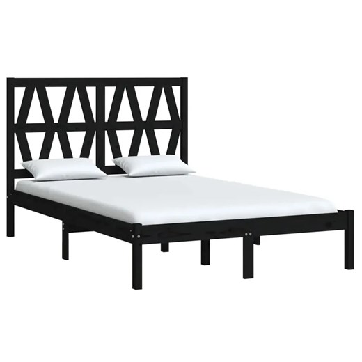 Drewniane łóżko w kolorze czarnym 120x200 - Yoko 4X Elior One Size okazja Edinos.pl