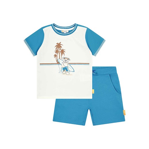 Steiff 2-częściowy zestaw w kolorze biało-niebieskim ze sklepu Limango Polska w kategorii T-shirty chłopięce - zdjęcie 172662847