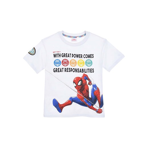 Spiderman Koszulka &quot;Spiderman&quot; w kolorze białym ze sklepu Limango Polska w kategorii T-shirty chłopięce - zdjęcie 172663135