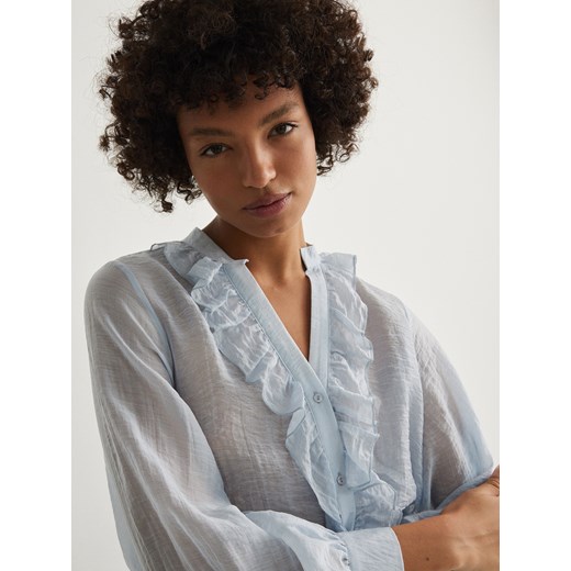 Reserved - Koszula z lyocellem - jasnoniebieski ze sklepu Reserved w kategorii Koszule damskie - zdjęcie 172663727