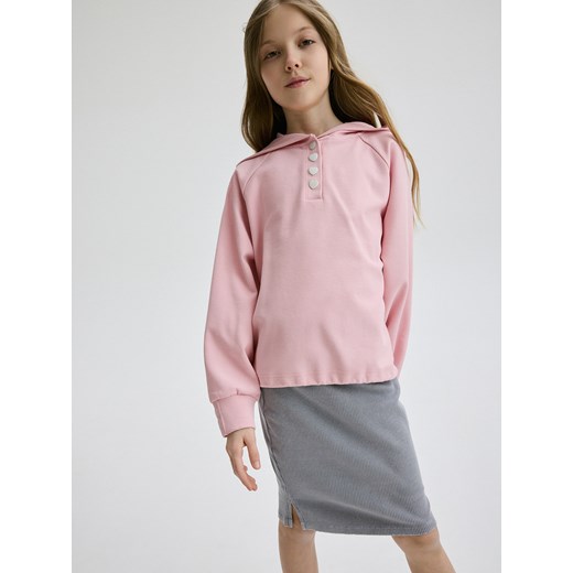 Reserved - Bluza z kapturem - różowy ze sklepu Reserved w kategorii Bluzy dziewczęce - zdjęcie 172664166