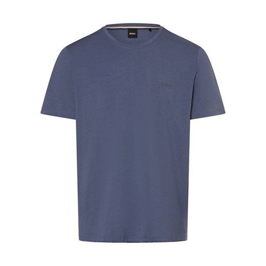 BOSS Męska koszulka do piżamy - Mix&amp;Match T-shirt R Mężczyźni Bawełna indygo jednolity ze sklepu vangraaf w kategorii Piżamy męskie - zdjęcie 172665639