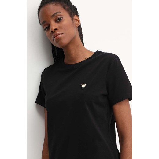 Guess t-shirt COLETTE damski kolor czarny V4YI09 J1314 ze sklepu ANSWEAR.com w kategorii Bluzki damskie - zdjęcie 172666135