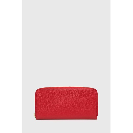 Answear Lab portfel skórzany damski kolor czerwony ze sklepu ANSWEAR.com w kategorii Portfele damskie - zdjęcie 172666748
