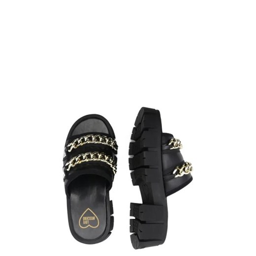 Love Moschino Klapki | z dodatkiem skóry Love Moschino 40 Gomez Fashion Store promocja