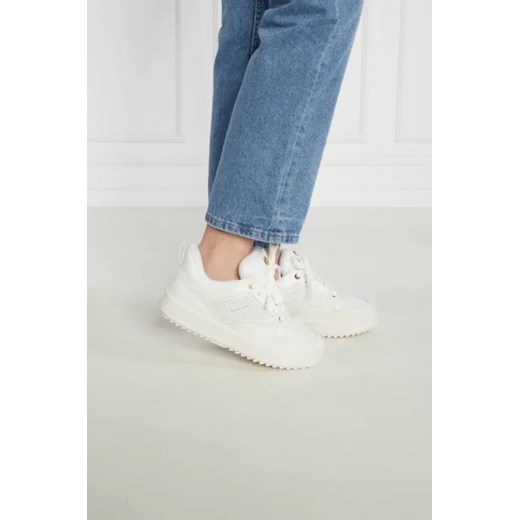 Buty sportowe damskie Michael Kors sneakersy sznurowane ze skóry na platformie