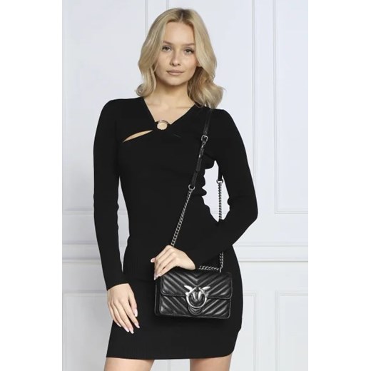 Pinko Skórzana torebka na ramię Love One Mini Crossbody Pinko One Size wyprzedaż Gomez Fashion Store
