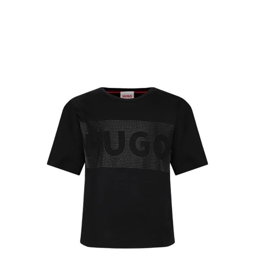 HUGO KIDS T-shirt | Regular Fit ze sklepu Gomez Fashion Store w kategorii Bluzki dziewczęce - zdjęcie 172722087