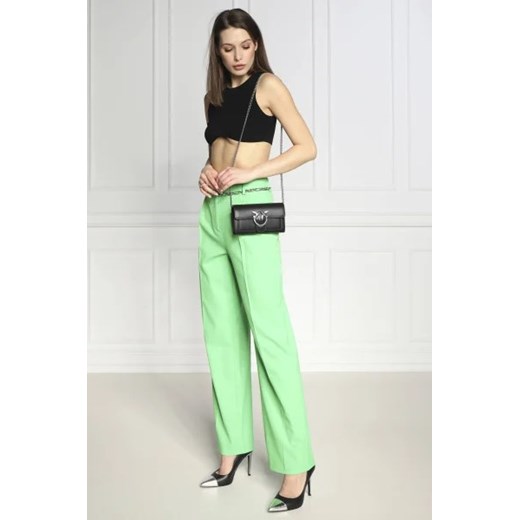 Pinko Skórzana listonoszka LOVE ONE WALLET C VITELLO SETA Pinko One Size okazyjna cena Gomez Fashion Store